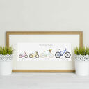 Personalised Family Bicycle Art Print additional 2