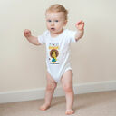 Personalised 'My Dad is Roar Some' Baby Grow additional 1