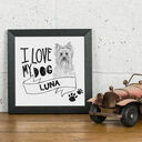 Personalised Illustrated "I Love My Dog" Print additional 4