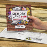 Personalised 50th Birthday Book 'Memory Lane' additional 1
