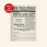 'The Valen Times' Personalised Newspaper for Valentine's Day additional 1