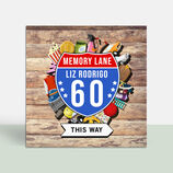 Personalised 'Memory Lane' 60th Birthday Book US Edition additional 2