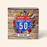 Personalised 'Memory Lane' 50th Birthday Book US Edition additional 1