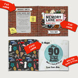 Personalised 'Memory Lane' 90th Birthday Book additional 2