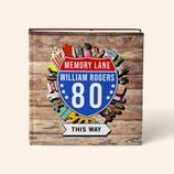 Personalised 'Memory Lane' 80th Birthday Book US Edition additional 1