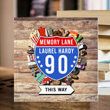 Personalised 'Memory Lane' 90th Birthday Book US Edition additional 1