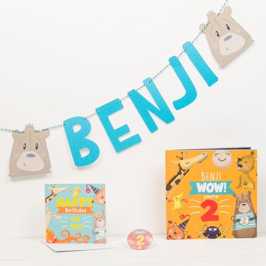 Personalised 'Wow You're' Themed Bunting