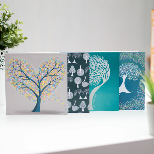 Illustrated Trees Greetings Cards (Set Of Four)