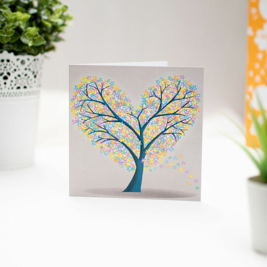 Heart Tree Illustrated Greetings Card