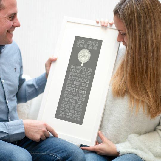 30th Birthday 'The Day You Were Born' Special Edition Personalised Print