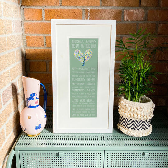 70th Birthday 'The Day You Were Born' Special Edition Personalised Print