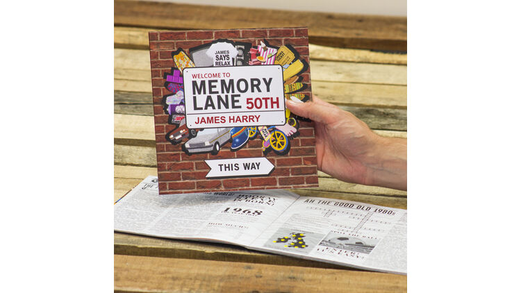 Personalised 50th Birthday Book 'Memory Lane'