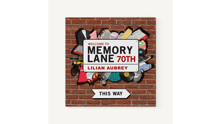 Personalised 70th Birthday 'Memory Lane' Book
