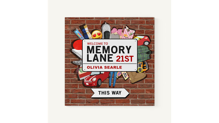 Personalised 21st Birthday Book 'Memory Lane'