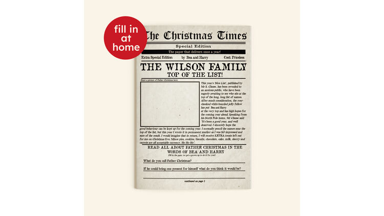 'The Christmas Times' Personalised Newspaper