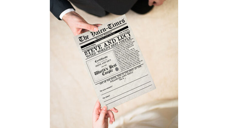 'The Valen Times' Personalised Newspaper for Valentine's Day