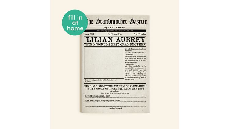 'The Grandmother Gazette' Personalised Newspaper for Grandmas