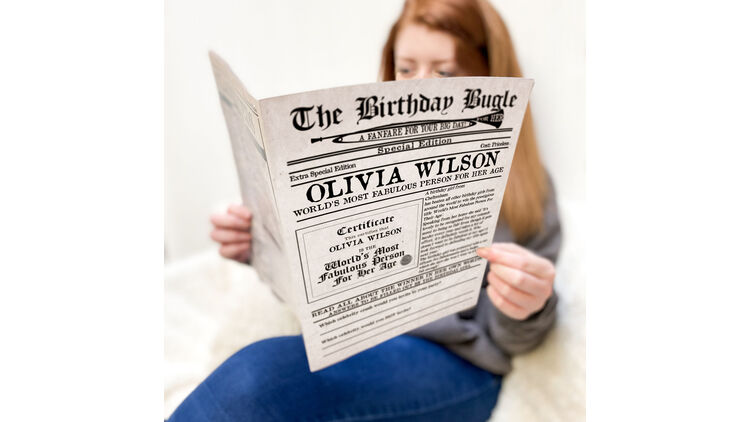 'The Birthday Bugle' Personalised Newspaper For Her