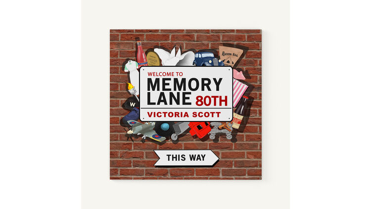 Personalised 80th Birthday 'Memory Lane' Book
