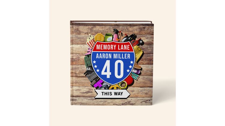 Personalised 'Memory Lane' 40th Birthday Book US Edition