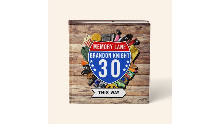 Personalised 'Memory Lane' 30th Birthday Book US Edition