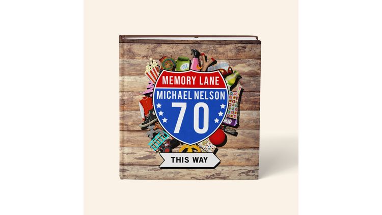 Personalised 'Memory Lane' 70th Birthday Book US Edition