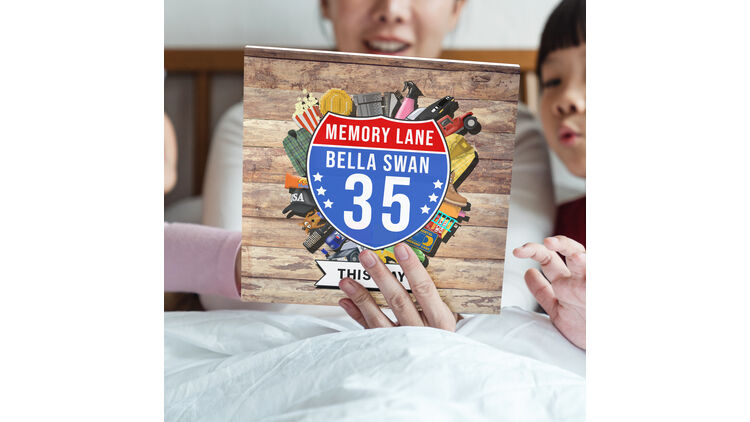 Personalised 'Memory Lane' 35th Birthday Book US Edition