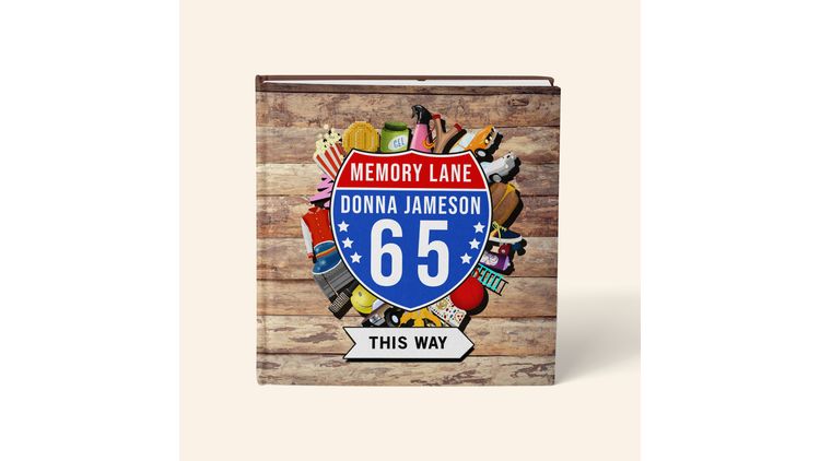 Personalised 'Memory Lane' 65th Birthday Book US Edition