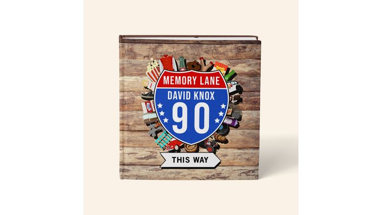 Personalised 'Memory Lane' 90th Birthday Book US Edition