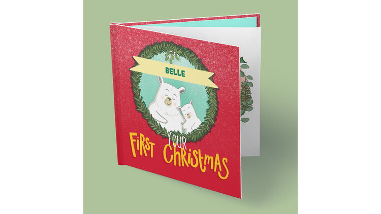 Personalised First Christmas Baby Book