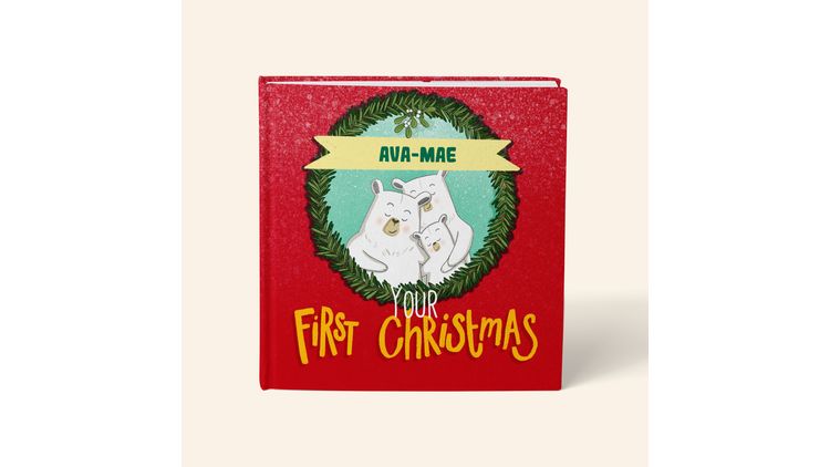 Personalised First Christmas Baby Book