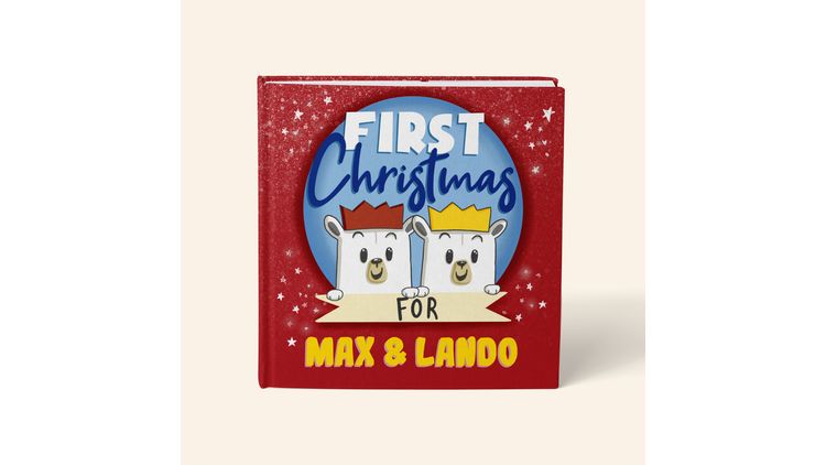 Personalised First Christmas Book For Twins