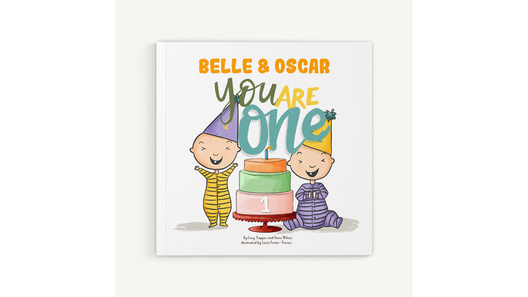 Personalised 'You Are One' 1st Birthday Book For Twins