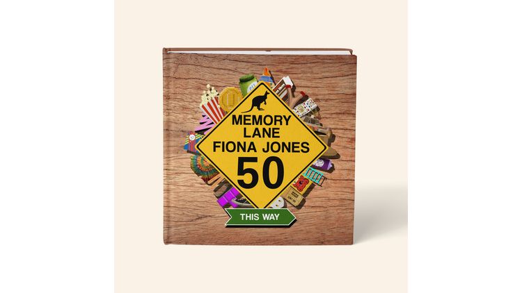 Personalised 'Memory Lane' 50th Birthday Book Australian Edition