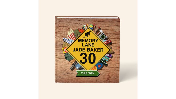 Personalised 'Memory Lane' 30th Birthday Book Australian Edition