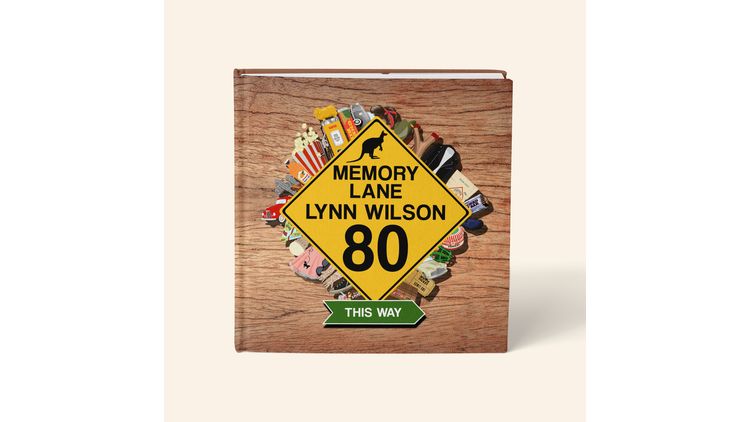 Personalised 'Memory Lane' 80th Birthday Book Australian Edition