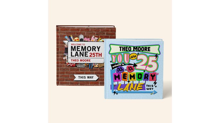 Personalised 'Memory Lane' 25th Birthday Book