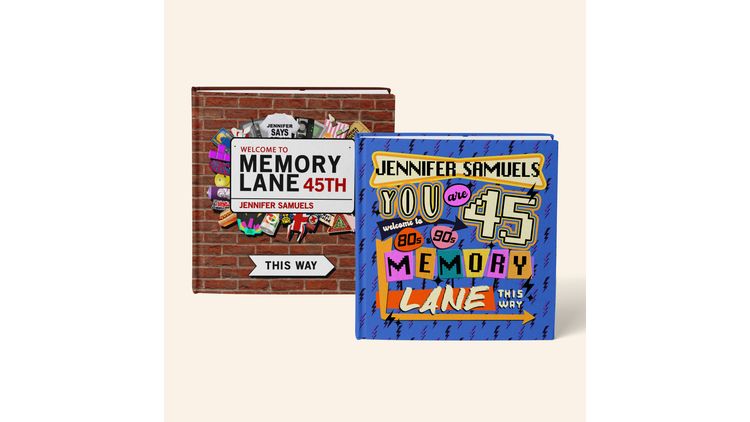 Personalised 45th Birthday Book 'Memory Lane'